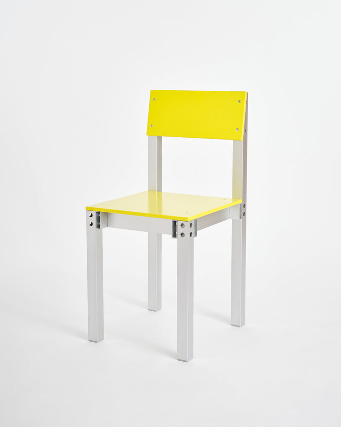 CHAIR ONE Alu & Chartreuse